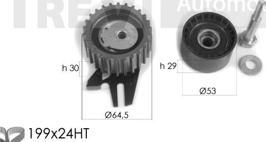 Trevi Automotive KD1331 - Комплект зубчатого ремня ГРМ unicars.by