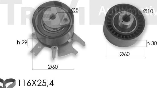 Trevi Automotive KD1320 - Комплект зубчатого ремня ГРМ unicars.by