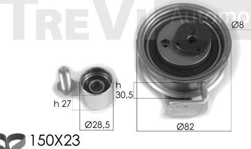 Trevi Automotive KD1327 - Комплект зубчатого ремня ГРМ unicars.by