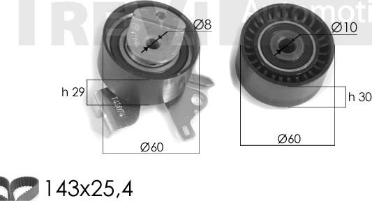 Trevi Automotive KD1284 - Комплект зубчатого ремня ГРМ unicars.by