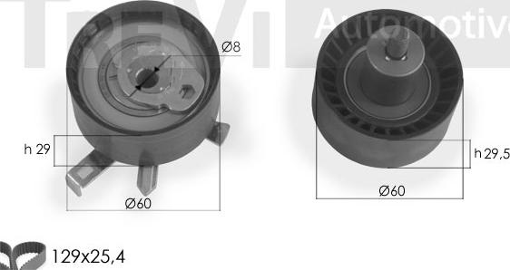 Trevi Automotive KD1282 - Комплект зубчатого ремня ГРМ unicars.by