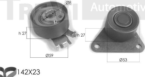 Trevi Automotive KD1234 - Комплект зубчатого ремня ГРМ unicars.by