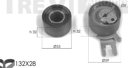 Trevi Automotive KD1236 - Комплект зубчатого ремня ГРМ unicars.by