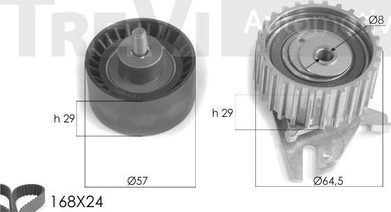 Trevi Automotive KD1232 - Комплект зубчатого ремня ГРМ unicars.by