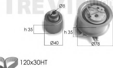 Trevi Automotive KD1221 - Комплект зубчатого ремня ГРМ unicars.by