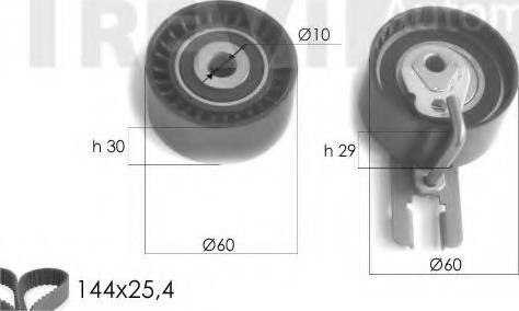 Trevi Automotive KD1227 - Комплект зубчатого ремня ГРМ unicars.by