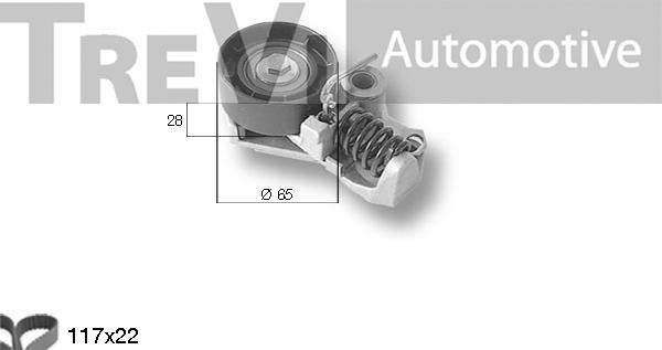 Trevi Automotive KD1278 - Комплект зубчатого ремня ГРМ unicars.by