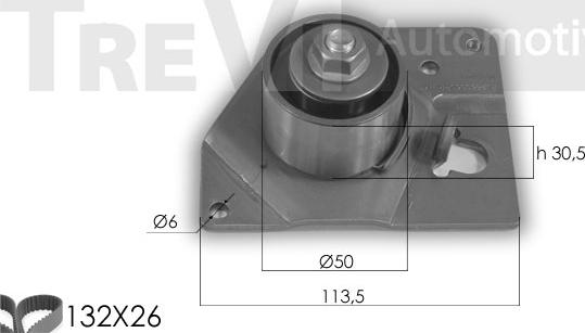 Trevi Automotive KD1273 - Комплект зубчатого ремня ГРМ unicars.by