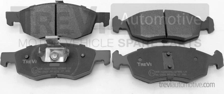 Trevi Automotive PF1076 - Тормозные колодки, дисковые, комплект unicars.by