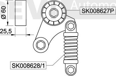 Trevi Automotive TA1424 - Натяжитель, поликлиновый ремень unicars.by