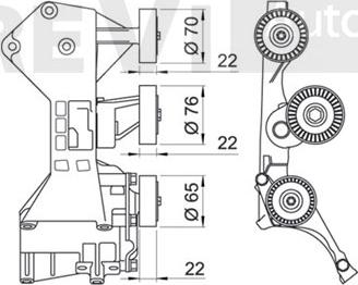 Trevi Automotive TA1815 - Натяжитель, поликлиновый ремень unicars.by