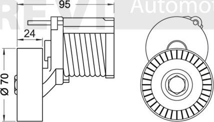 Trevi Automotive TA1875 - Натяжитель, поликлиновый ремень unicars.by