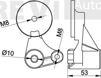 Trevi Automotive TA1373 - Натяжитель, поликлиновый ремень unicars.by