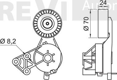 Trevi Automotive TA1750 - Натяжитель, поликлиновый ремень unicars.by