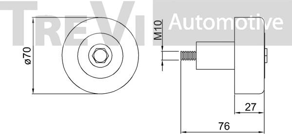 Trevi Automotive TA2264 - Ролик, поликлиновый ремень unicars.by