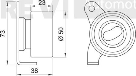 Trevi Automotive TD1495 - Натяжной ролик, зубчатый ремень ГРМ unicars.by