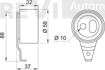 Trevi Automotive TD1480 - Натяжной ролик, зубчатый ремень ГРМ unicars.by