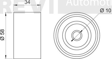 Trevi Automotive TD1478 - Направляющий ролик, зубчатый ремень ГРМ unicars.by