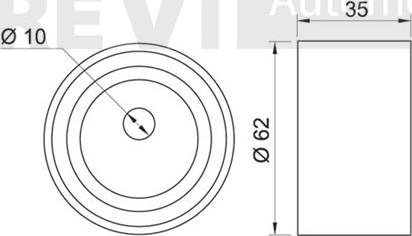 Trevi Automotive TD1541 - Натяжной ролик, зубчатый ремень ГРМ unicars.by