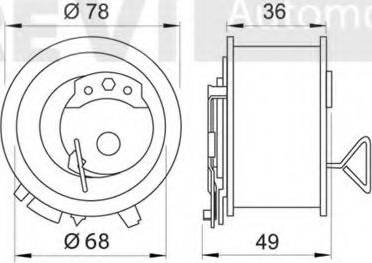 Trevi Automotive TD1559 - Натяжной ролик, зубчатый ремень ГРМ unicars.by