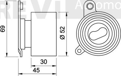 Trevi Automotive TD1501 - Натяжной ролик, зубчатый ремень ГРМ unicars.by