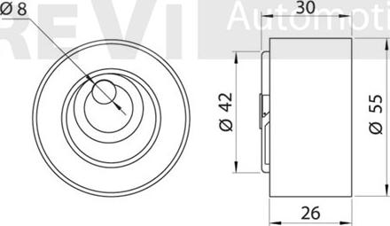 Trevi Automotive TD1692 - Натяжной ролик, зубчатый ремень ГРМ unicars.by