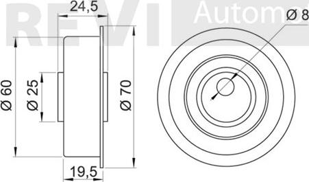 Trevi Automotive TD1046 - Натяжной ролик, зубчатый ремень ГРМ unicars.by