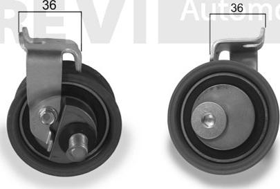 Trevi Automotive TD1016 - Натяжной ролик, зубчатый ремень ГРМ unicars.by