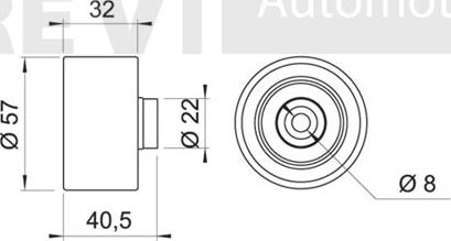 Trevi Automotive TD1140 - Направляющий ролик, зубчатый ремень ГРМ unicars.by