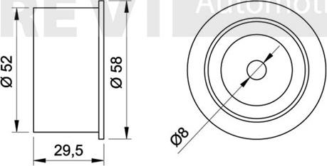 Trevi Automotive TD1115 - Направляющий ролик, зубчатый ремень ГРМ unicars.by