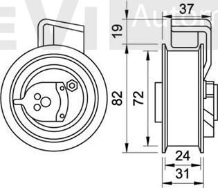 Trevi Automotive TD1332 - Натяжной ролик, зубчатый ремень ГРМ unicars.by