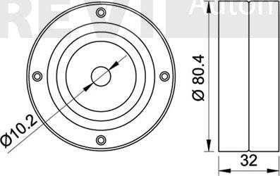 Trevi Automotive TD1281 - Направляющий ролик, зубчатый ремень ГРМ unicars.by