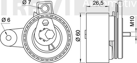 Trevi Automotive TD1712 - Натяжной ролик, зубчатый ремень ГРМ unicars.by