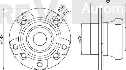 Trevi Automotive WB1156 - Комплект подшипника ступицы колеса unicars.by