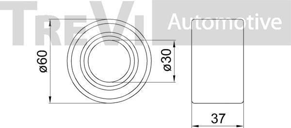 Trevi Automotive WB1207 - Комплект подшипника ступицы колеса unicars.by