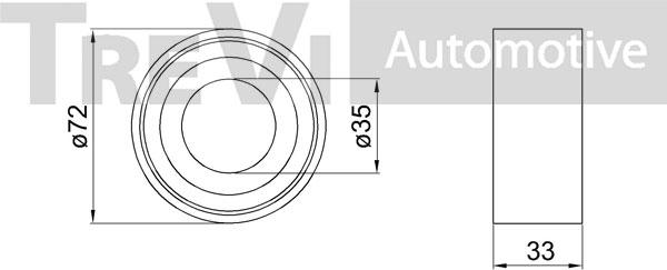 Trevi Automotive WB2087 - Комплект подшипника ступицы колеса unicars.by