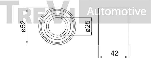 Trevi Automotive WB2209 - Комплект подшипника ступицы колеса unicars.by