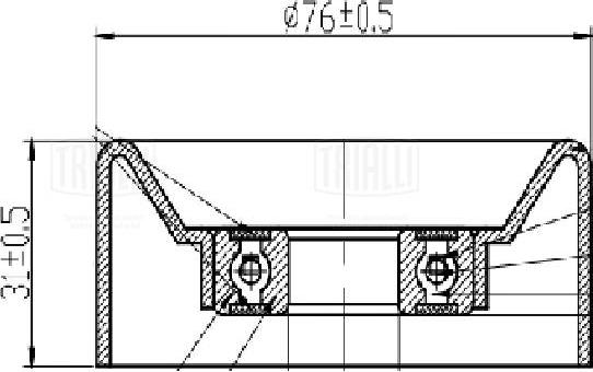 Trialli CM 5759 - Ролик, поликлиновый ремень unicars.by