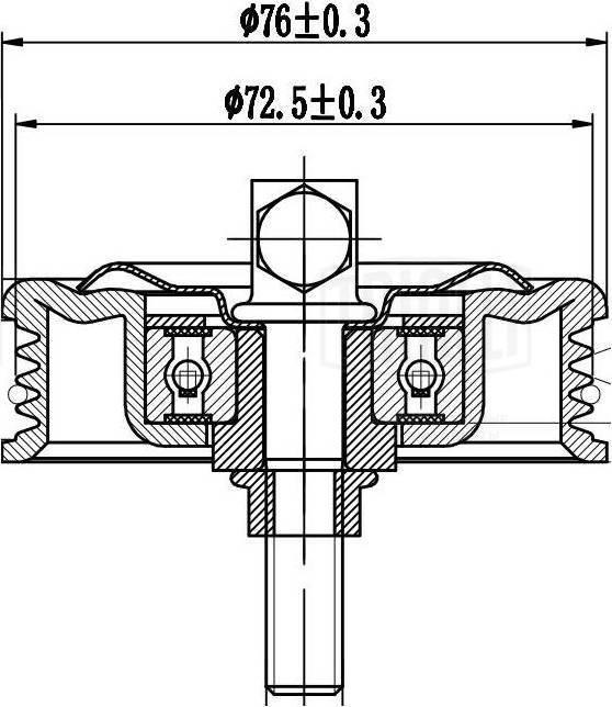 Trialli CM 3012 - Натяжитель, поликлиновый ремень unicars.by