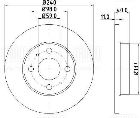 Trialli DF 190509 - Тормозной диск unicars.by