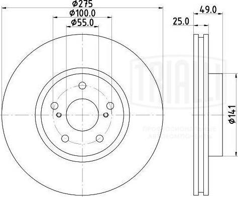 Trialli DF 190107 - Тормозной диск unicars.by