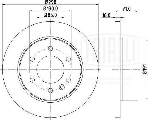 Trialli DF 155104 - Тормозной диск unicars.by