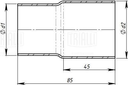 Trialli EPC 4550 - Труба выхлопного газа, универсальная unicars.by