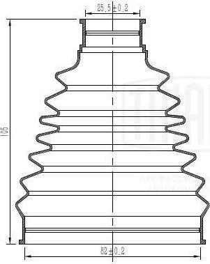 Trialli FG 0817 - Пыльник, приводной вал unicars.by