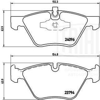 Trialli PF 4043 - Тормозные колодки, дисковые, комплект unicars.by