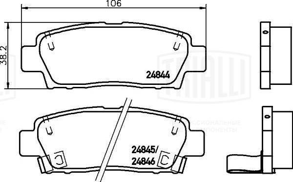 Trialli PF 4102 - Тормозные колодки, дисковые, комплект unicars.by