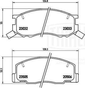 Trialli PF 4340 - Тормозные колодки, дисковые, комплект unicars.by