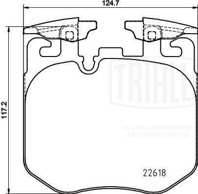 Trialli PF 4213 - Тормозные колодки, дисковые, комплект unicars.by