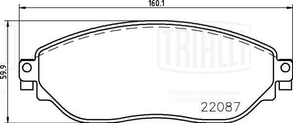 Trialli PF 0915 - Тормозные колодки, дисковые, комплект unicars.by