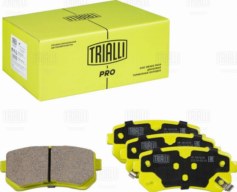 Trialli PF 0874CR - Тормозные колодки, дисковые, комплект unicars.by